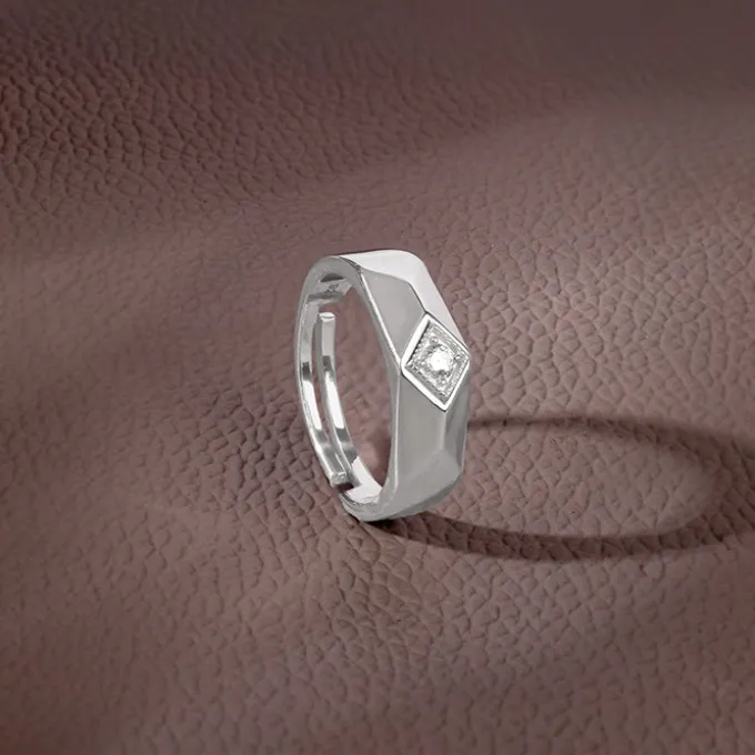 Silver Racy Rugged Ring For Him