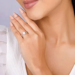Silver Radiant 2-in-1 Detachable Rings