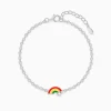 Silver Rainbow Hug Kids Bracelet (2 - 8 years)