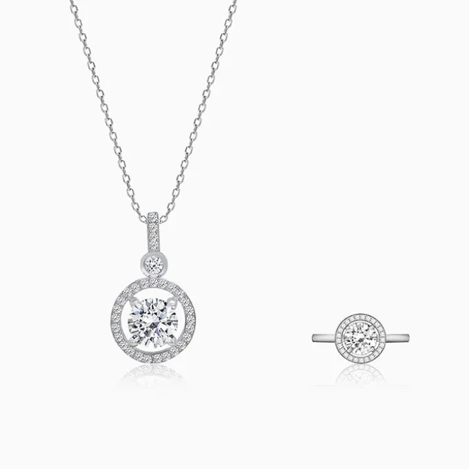 Silver Raindrop Drizzle Set