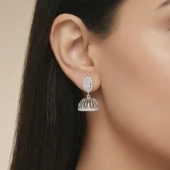 Silver Raktima Jhumki