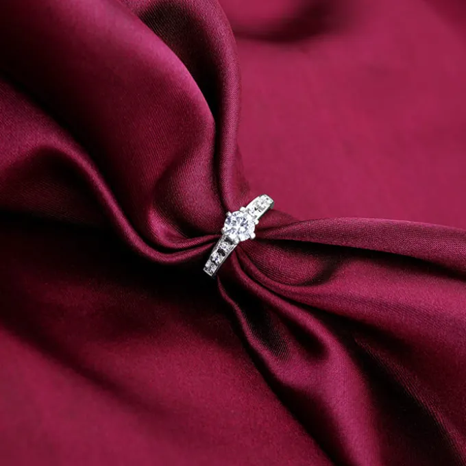 Silver Refined Solitaire Ring
