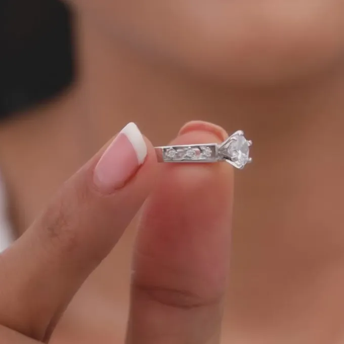 Silver Refined Solitaire Ring