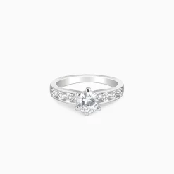 Silver Refined Solitaire Ring