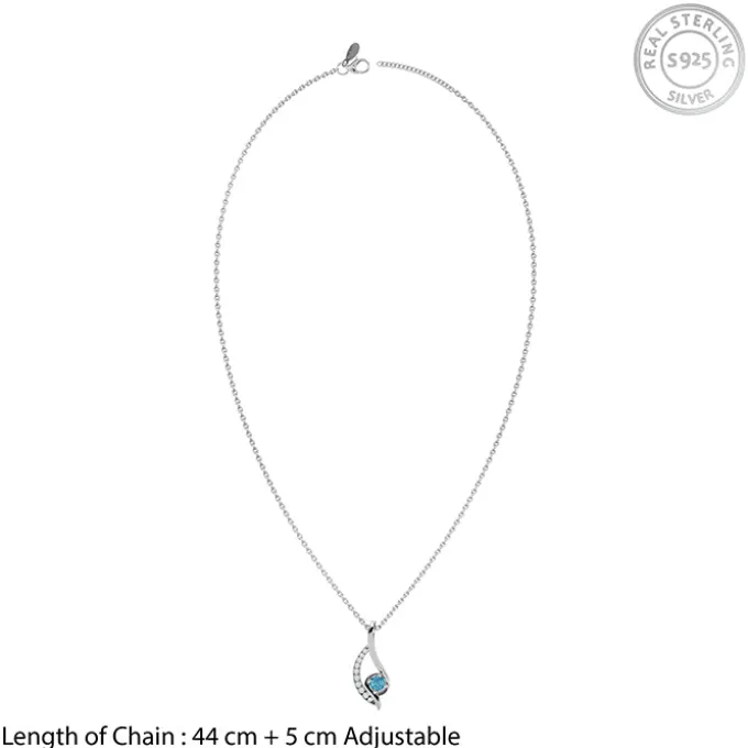 Silver Regal Selene Pendant with Link Chain