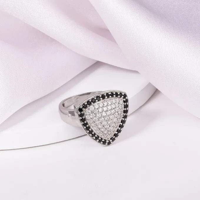 Silver Regal Triangular Ring