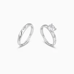 Silver Rhomb Couple Band