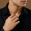 Silver Rhombus Ring For Him (Size 20)