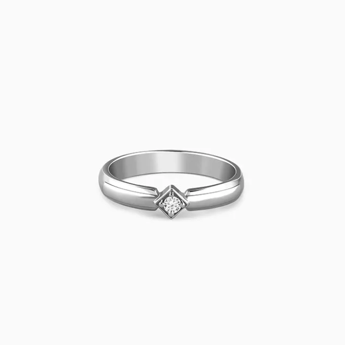 Silver Rhombus Ring For Him (Size 20)