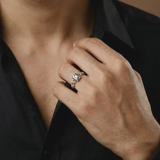 Silver Ridgeline Ring For Him (Size 20)