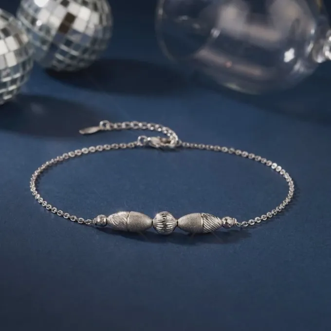 Silver Rockabye Anklet