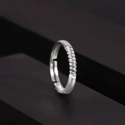 Silver Rope Ring for Him