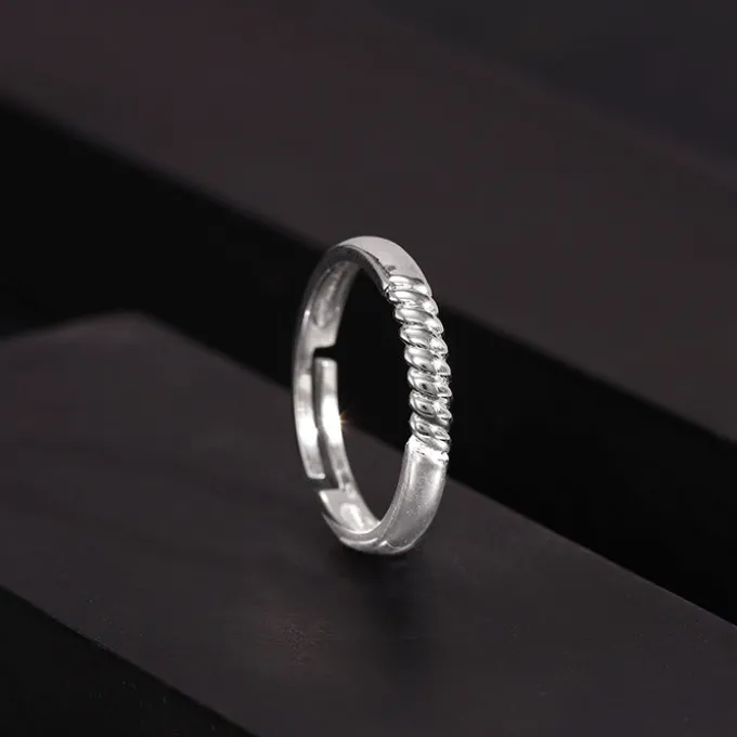 Silver Rope Ring for Him