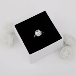 Silver Rose Gold Classic Solitaire Set