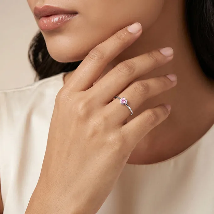 Silver Rosetta Heart Ring (Size 14)