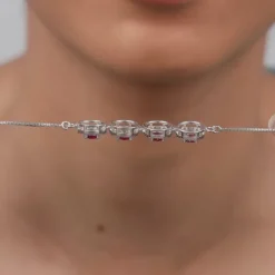 Silver Rouge Orbit Bracelet