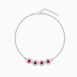 Silver Rouge Orbit Bracelet