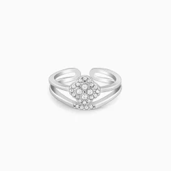 Silver Rounded Rhombus Ring