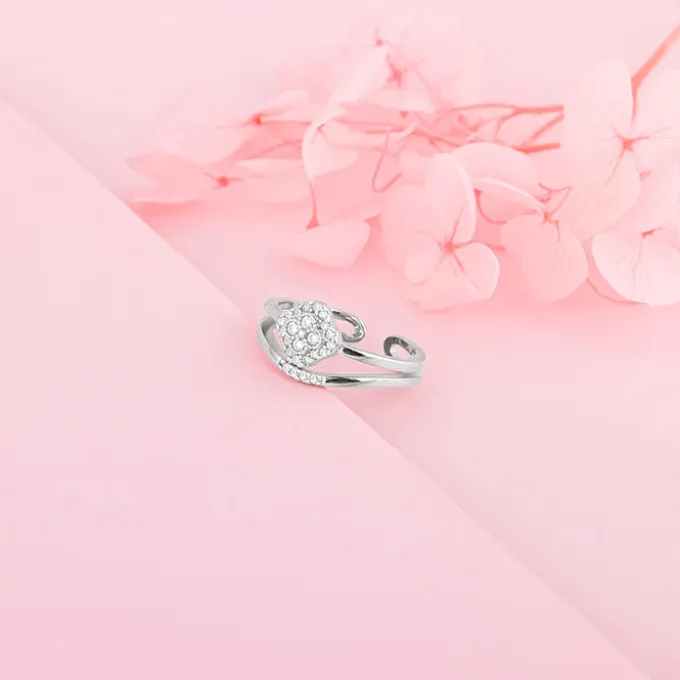 Silver Rounded Rhombus Ring
