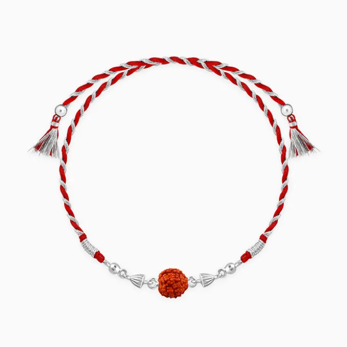 Silver Rudraksh Rakhi