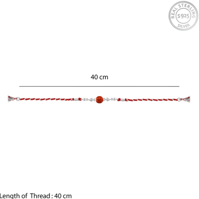 Silver Rudraksh Rakhi