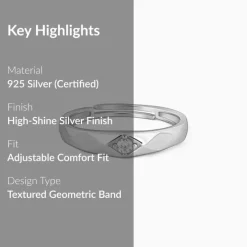 Silver Rugged Ring For Him