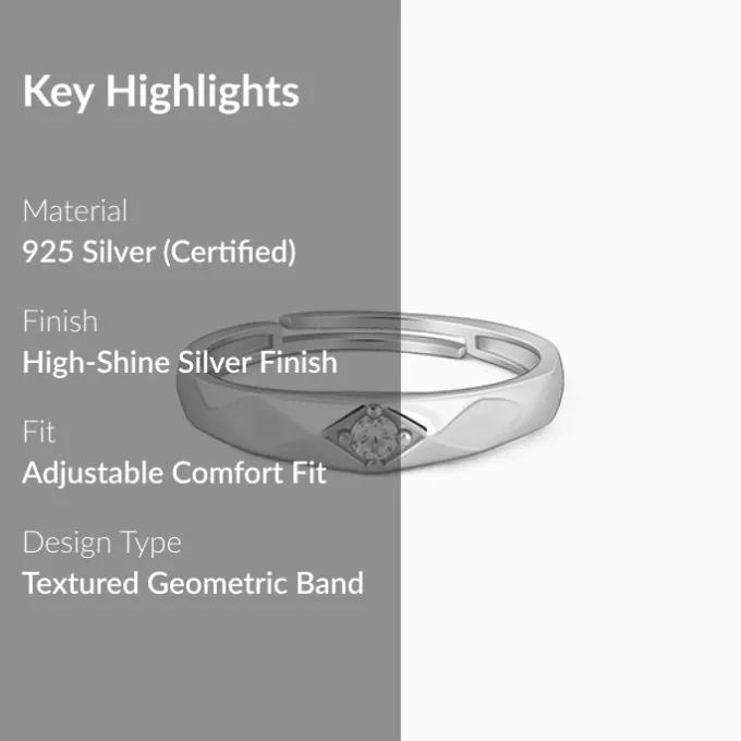 Silver Rugged Ring For Him