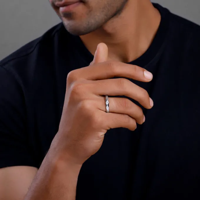 Silver Rugged Ring For Him