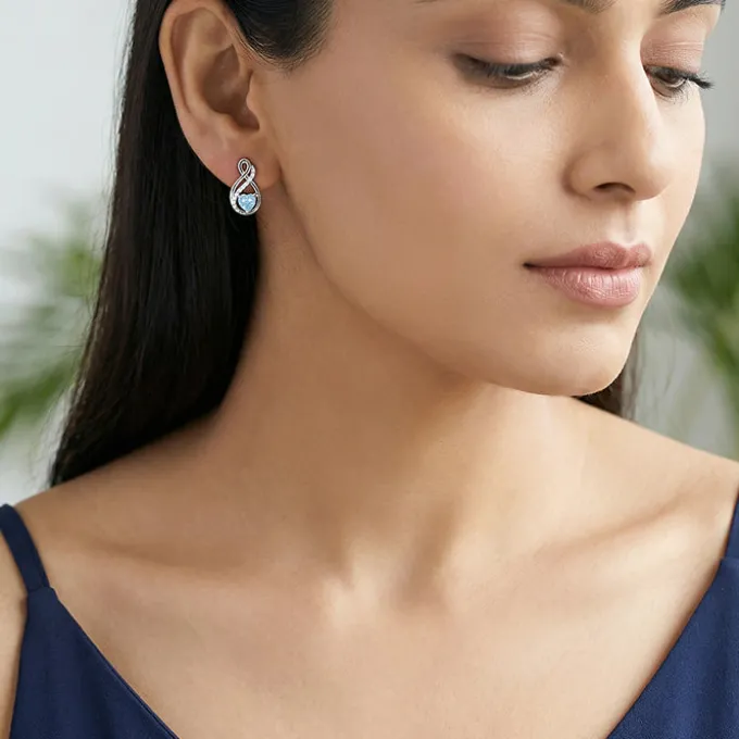 Silver Sea of Love Earrings
