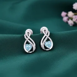 Silver Sea of Love Earrings