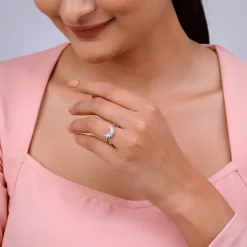 Silver See The Moon Ring