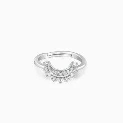Silver See The Moon Ring