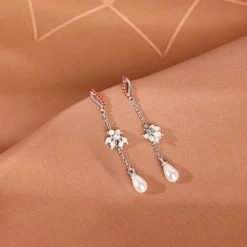 Silver Sekhmet Dangler Earrings