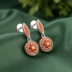 Silver Sekhmet Spark Earrings
