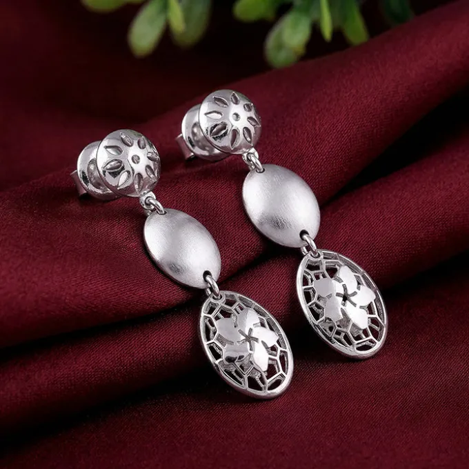 Silver Serena Drop Earrings