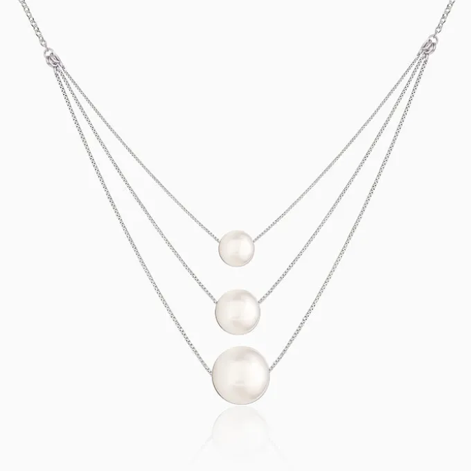 Silver Serene Pearl Set
