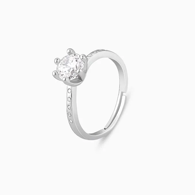 Silver Shine Wave Ring
