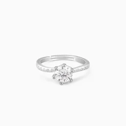 Silver Shine Wave Ring
