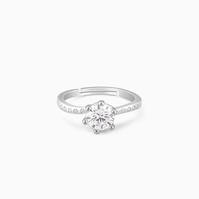 Silver Shine Wave Ring