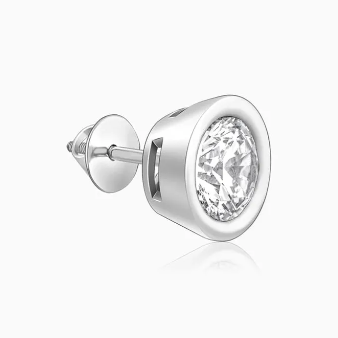 Silver Shine Zircon Earrings
