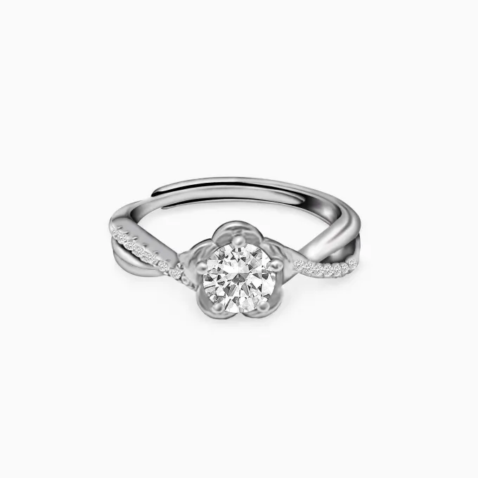Silver Shining Zircon Flower Trio