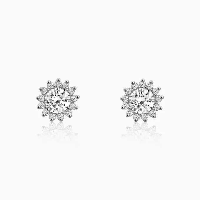 Silver Shining Zircon Flower Trio