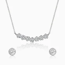 Silver Shining Zircon Set