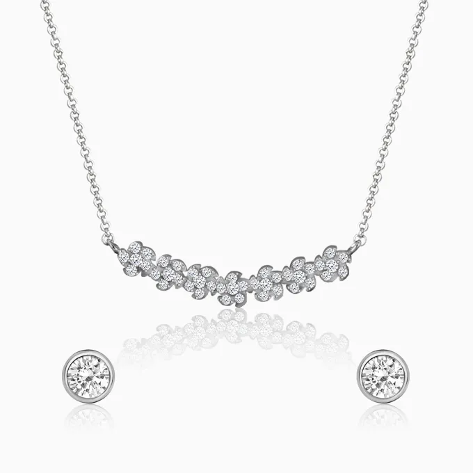 Silver Shining Zircon Set