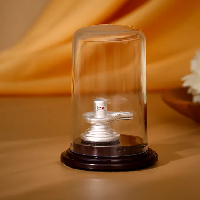 Silver Shiv Lingam Idol