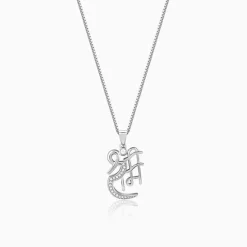 Silver Shree Ram Pendant with Box Chain For Him