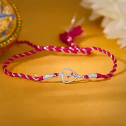 Silver Sibling Connection Rakhi
