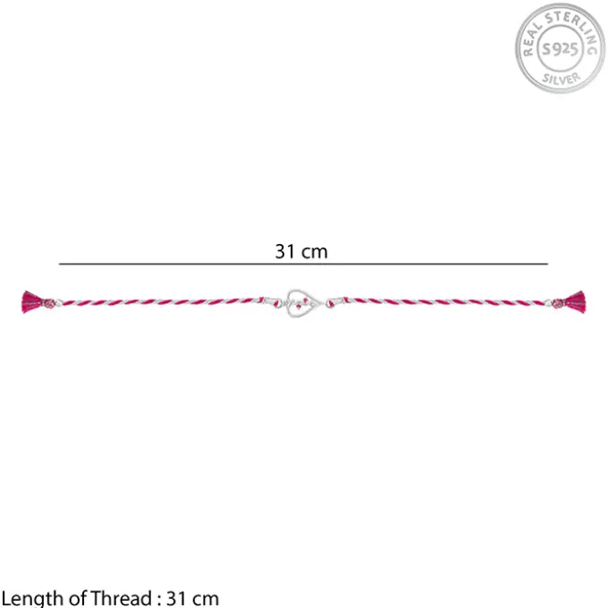 Silver Sibling Connection Rakhi