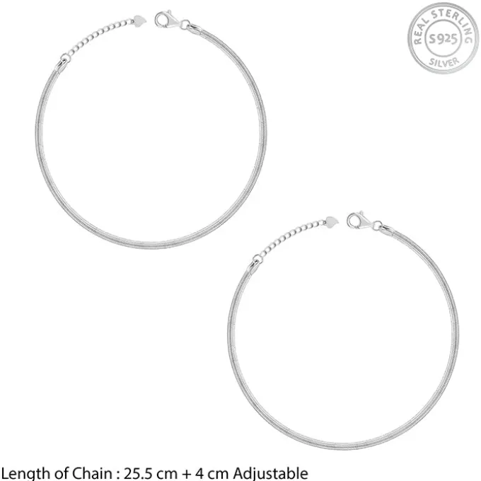 Silver Silver Aura Anklet