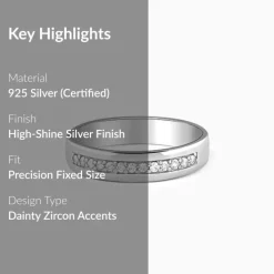 Silver Simple Serenity Men's Ring